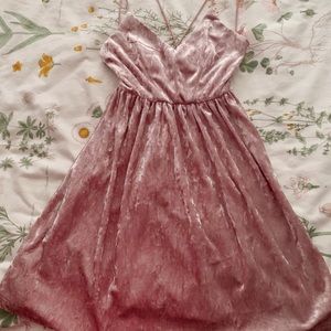 Velvet pink dress